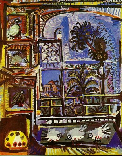 L atelier Les Tauben IIII 1957 kubistisch Ölgemälde